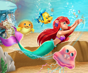 Ariel inoata in ocean