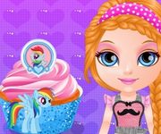 Baby Barbie gateste cupcakes MLP