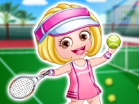 Baby Hazel jucatoare de tenis