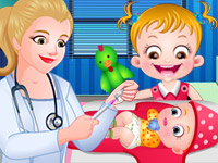 Baby Hazel la vaccin cu fratiorul