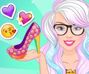 Barbie design de pantofi emoji