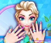 Elsa Frozen la salonul de unghii