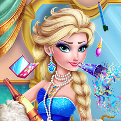 Elsa dress up si make up