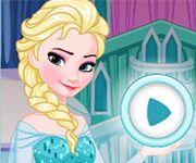 Elsa in castelul de gheata