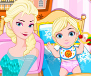 Elsa ingrijeste bebelusii gemeni