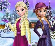 Elsa si Anna de imbracat iarna