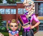 Elsa si Anna de imbracat pentru scoala