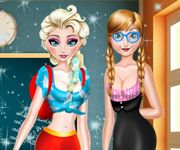 Elsa si Anna la scoala de moda