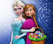 Elsa si Anna picteaza oua de Paste