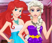 Elsa si Ariel la petrecere