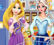 Elsa si Rapunzel la cumparaturi