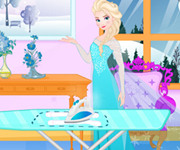 Elsa spala hainele Annei