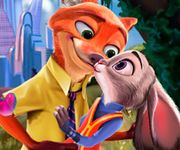 Judy Hopps si Nick Wilde de sarutat