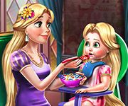 Mamica Rapunzel are grija de bebelus