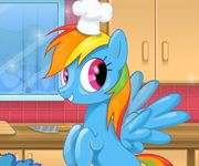 Rainbow Dash gateste tort