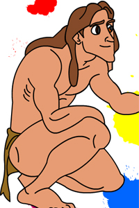 Coloreaza Tarzan