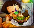 Dora Halloween Cupcakes