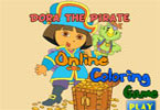 Dora pirat de colorat